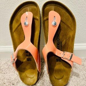 Women’s Birkenstock Sandals  Size 40, Color-Coral Peach